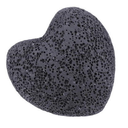 Rockcloud Black Lava Rock Heart-Shaped Pocket Stones - 0.9 Inch, 10 Pcs | Aromatherapy Diffuser Set