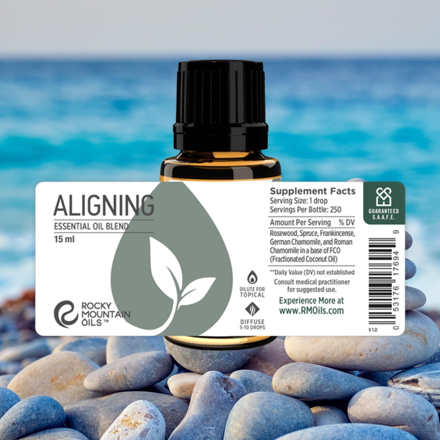 Rocky Mountain Oils Aligning Essential Oil Blend 15 ml – 100% Pure Essential Oils in Fractionated Coconut Oil (Pack of 2)