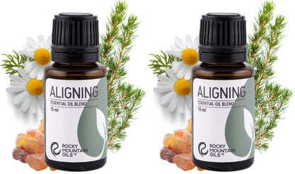 Rocky Mountain Oils Aligning Essential Oil Blend 15 ml – 100% Pure Essential Oils in Fractionated Coconut Oil (Pack of 2)