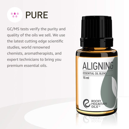 Rocky Mountain Oils Aligning Essential Oil Blend 15 ml – 100% Pure Essential Oils in Fractionated Coconut Oil (Pack of 2)