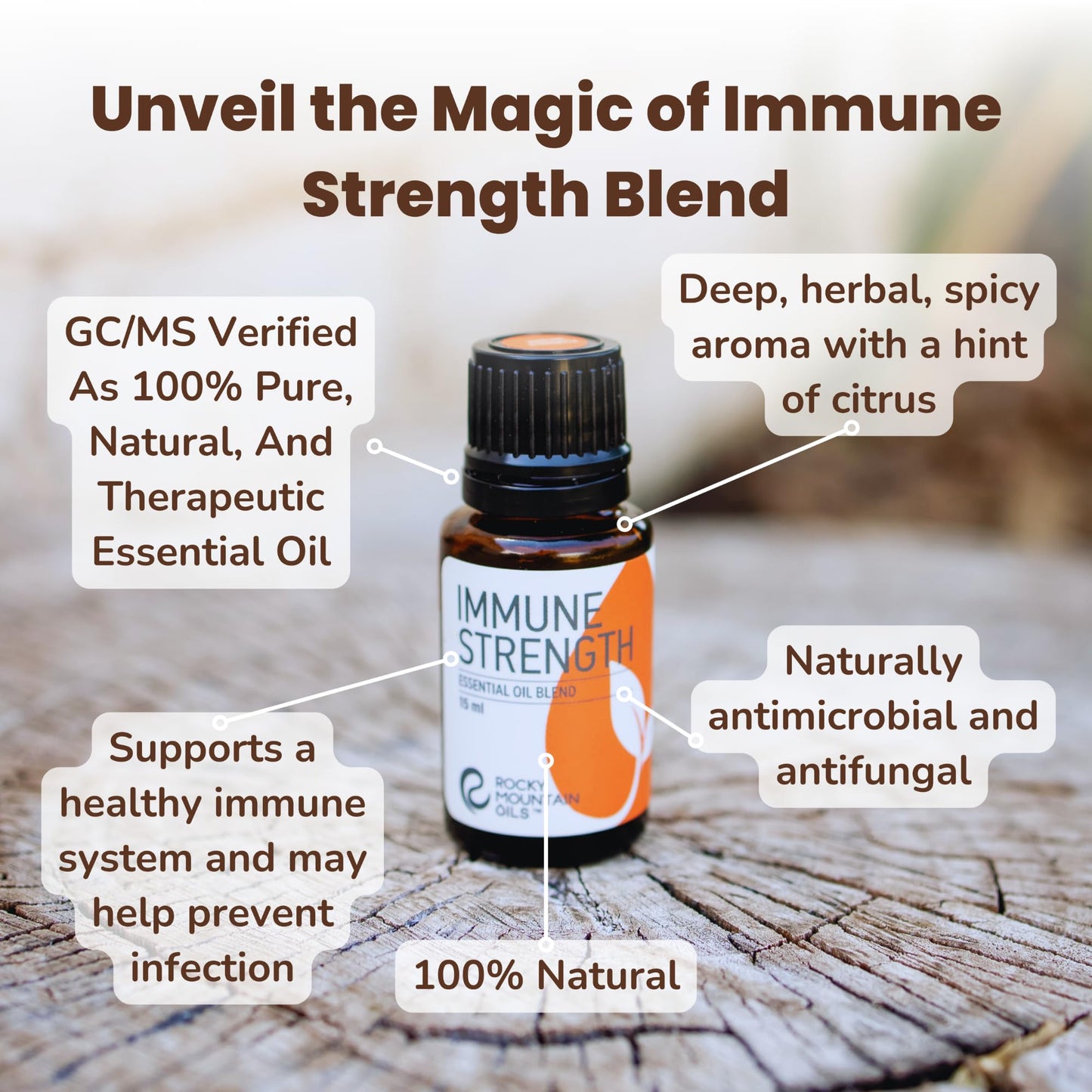 Rocky Mountain Oils Immune Strength Essential Oil Blend - 15ml