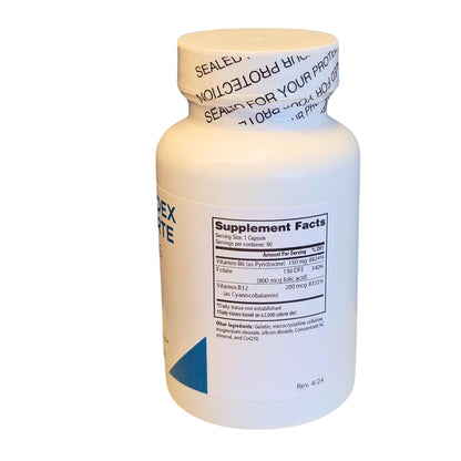 Rodex Forte - Time Released 90 Blue Capsules (B6, B12, Folic Acid) | Legere Pharmaceuticals