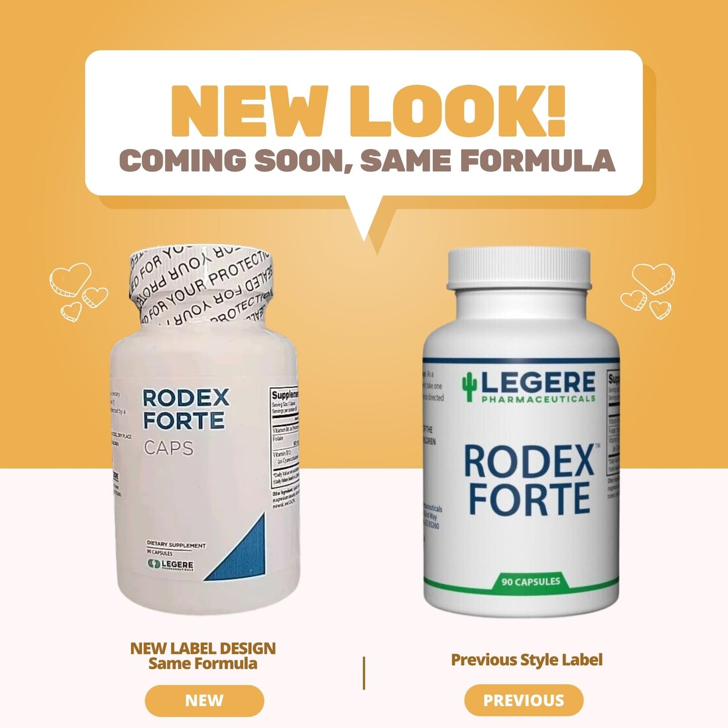 Rodex Forte - Time Released 90 Blue Capsules (B6, B12, Folic Acid) | Legere Pharmaceuticals