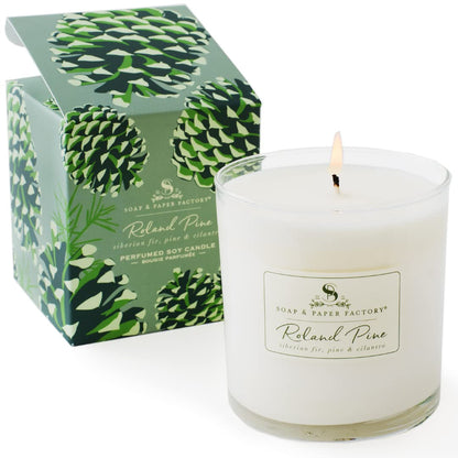 Roland Pine 9.5 oz Large Soy Candle | Soap & Paper Factory