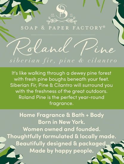Roland Pine 9.5 oz Large Soy Candle | Soap & Paper Factory