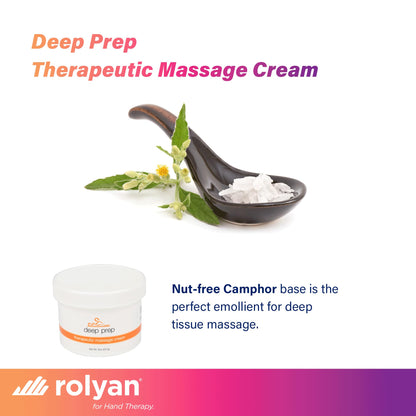Rolyan Deep Prep Therapeutic Massage Cream, 8 oz – Deep Tissue & Professional Massage