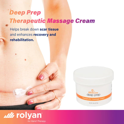 Rolyan Deep Prep Therapeutic Massage Cream, 8 oz – Deep Tissue & Professional Massage