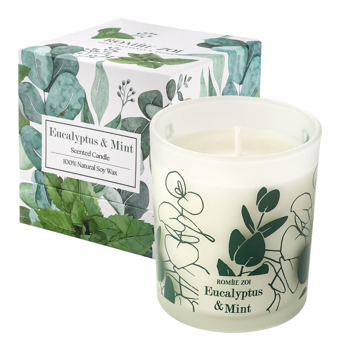 ROMIIE ZOI Scented Candle – Eucalyptus & Mint | 6oz Soy Wax Jar (170g) – Gifts for Women
