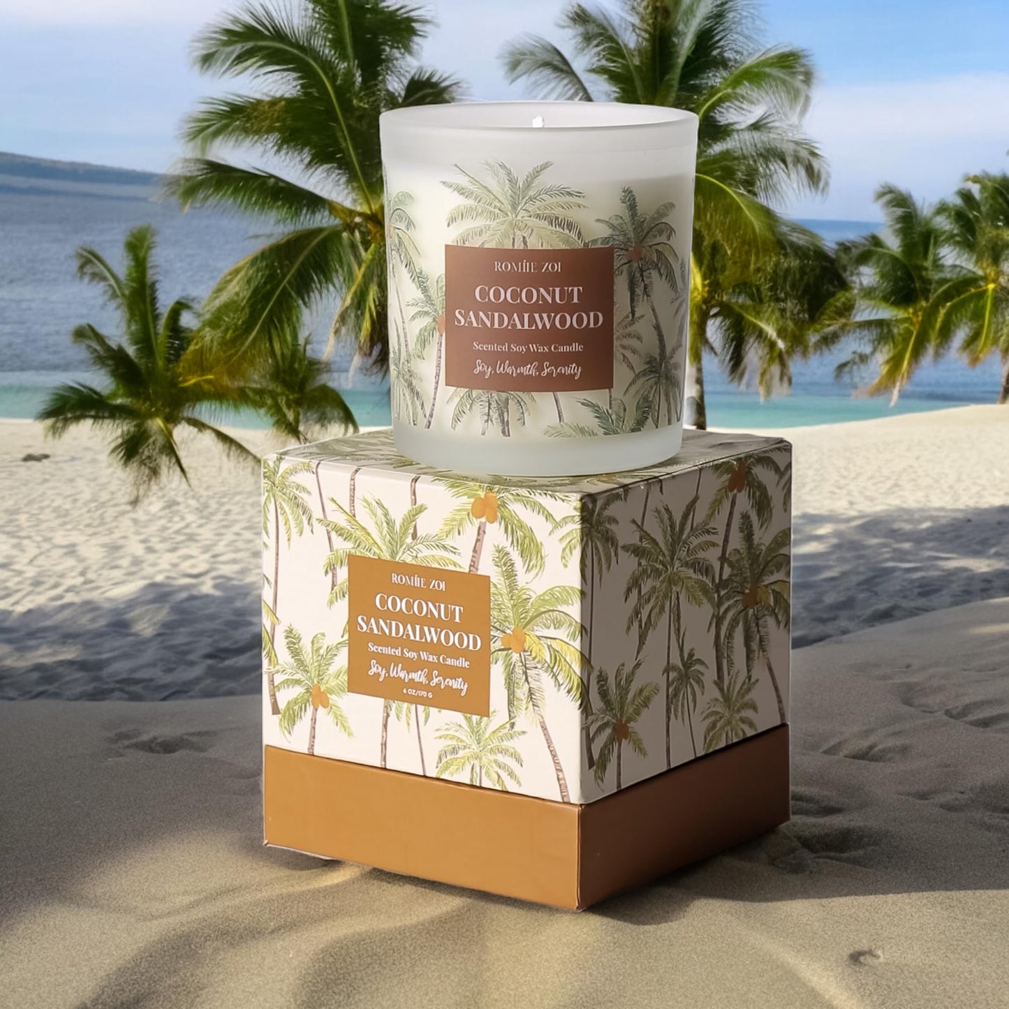 ROMIIE ZOI Coconut & Sandalwood 6oz Soy Candle - Home Fragrance