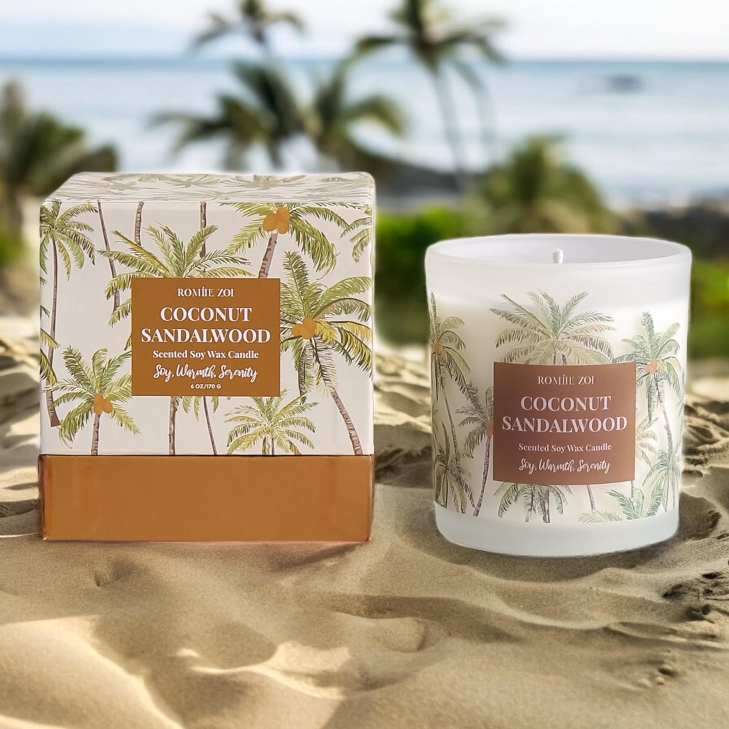 ROMIIE ZOI Coconut & Sandalwood 6oz Soy Candle - Home Fragrance