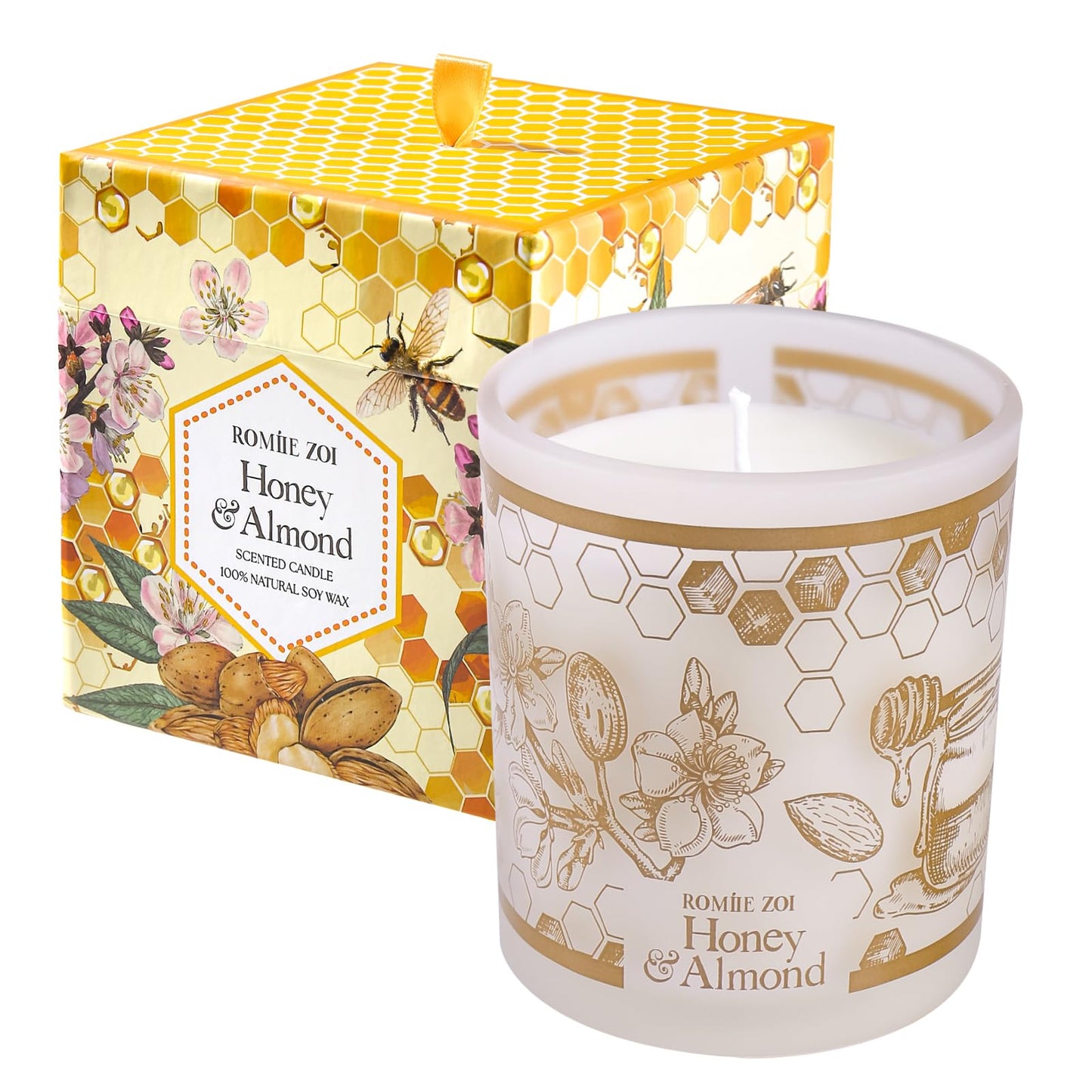 ROMIIE ZOI Aromatherapy Candle – Honey & Almond (6oz) | Soy Wax