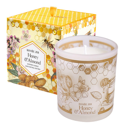 ROMIIE ZOI Aromatherapy Candle – Honey & Almond (6oz) | Soy Wax