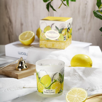 ROMIIE ZOI Scented Candle – Sicilian Lemon, 6oz Soy Wax Jar | Aromatherapy Home Gift