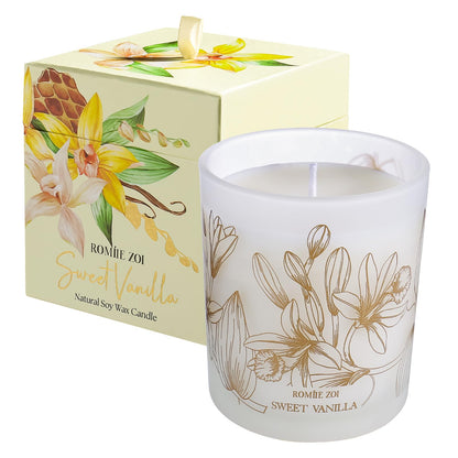 ROMIIE ZOI Sweet Vanilla Soy Candle – 6oz | Long-Lasting Home Fragrance