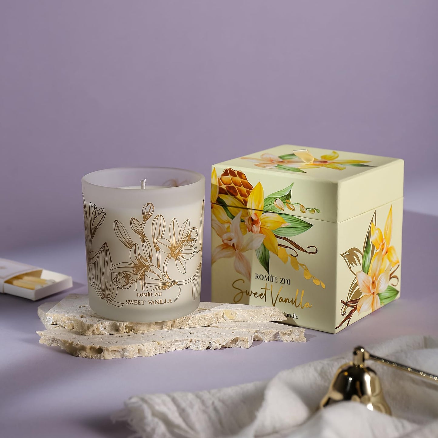 ROMIIE ZOI Sweet Vanilla Soy Candle – 6oz | Long-Lasting Home Fragrance