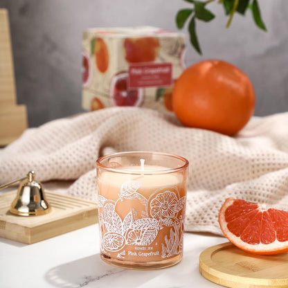 ROMIIE ZOI Pink Grapefruit Scented Candle - 6oz/170g | Aromatherapy Soy Wax Jar Candle for Home & Gifts
