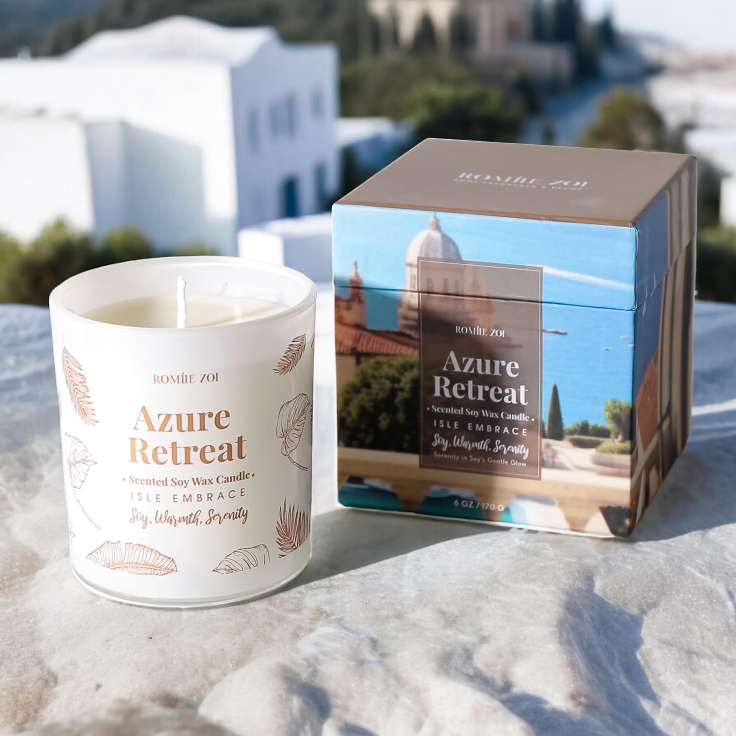 ROMIIE ZOI Tidal Treasure Scented Candle – Ocean Whisper | 6oz Soy Wax