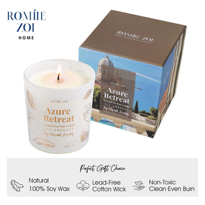 ROMIIE ZOI Tidal Treasure Scented Candle – Ocean Whisper | 6oz Soy Wax