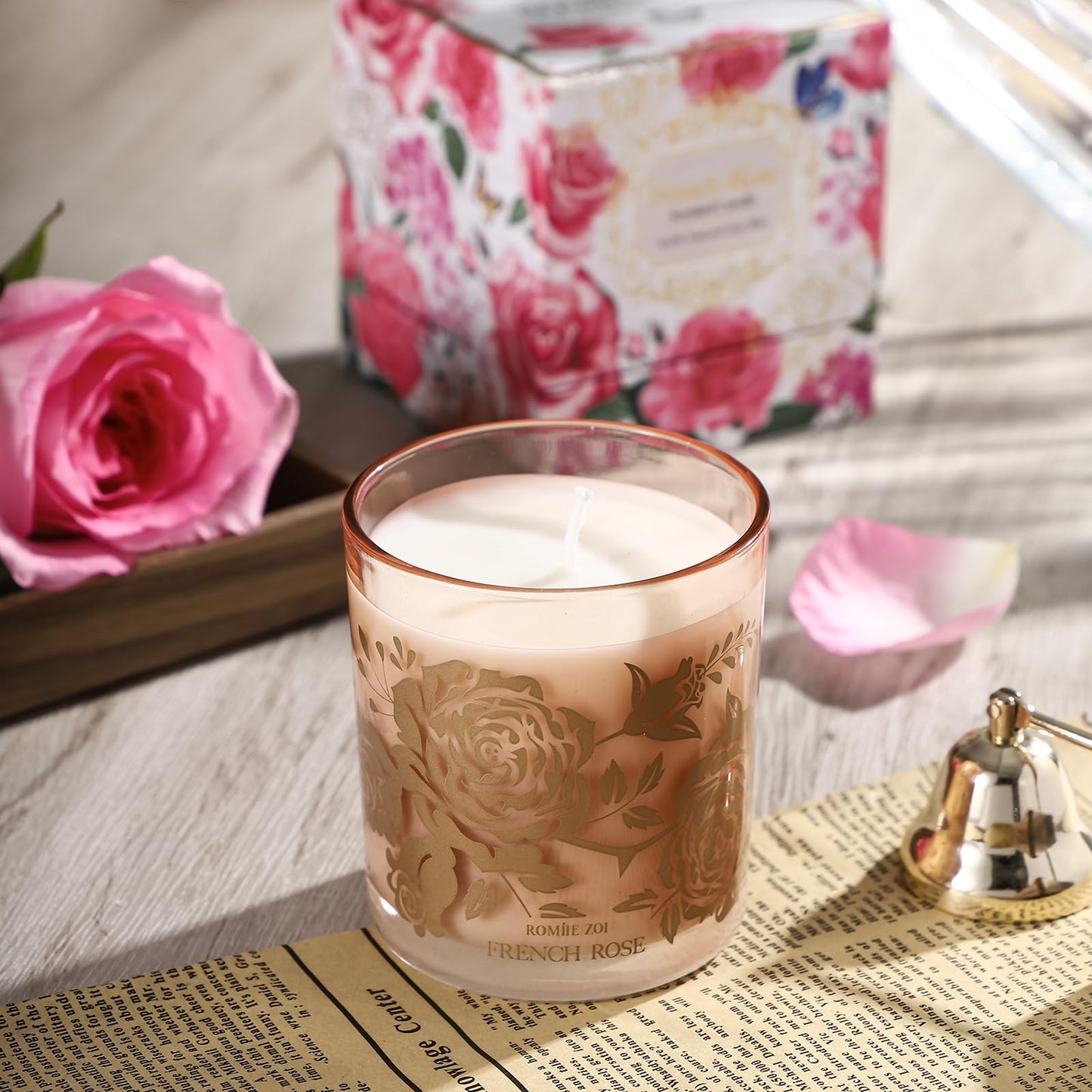 ROMIIE ZOI French Rose Scented Candle - 6oz Soy Jar | Gifts for Women