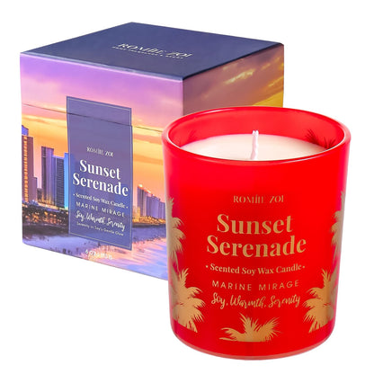 ROMIIE ZOI Marine Mirage Scented Candle - Sunset Serenade (6oz) Soy Wax
