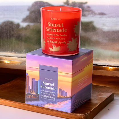 ROMIIE ZOI Marine Mirage Scented Candle - Sunset Serenade (6oz) Soy Wax