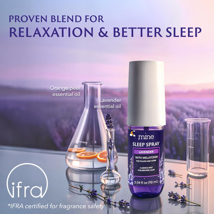 Lavender Sleep Spray with Melatonin – Natural Pillow Mist for Relaxing Sleep | Calming Bed Spray