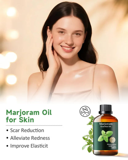 Pure Marjoram Essential Oil | Mumianhua Natural Marjoram Oil 3.38 fl oz