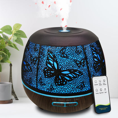 Roonbo 400ml Large Room Diffuser – Remote, 7-Color Lights, 3 Mist Modes