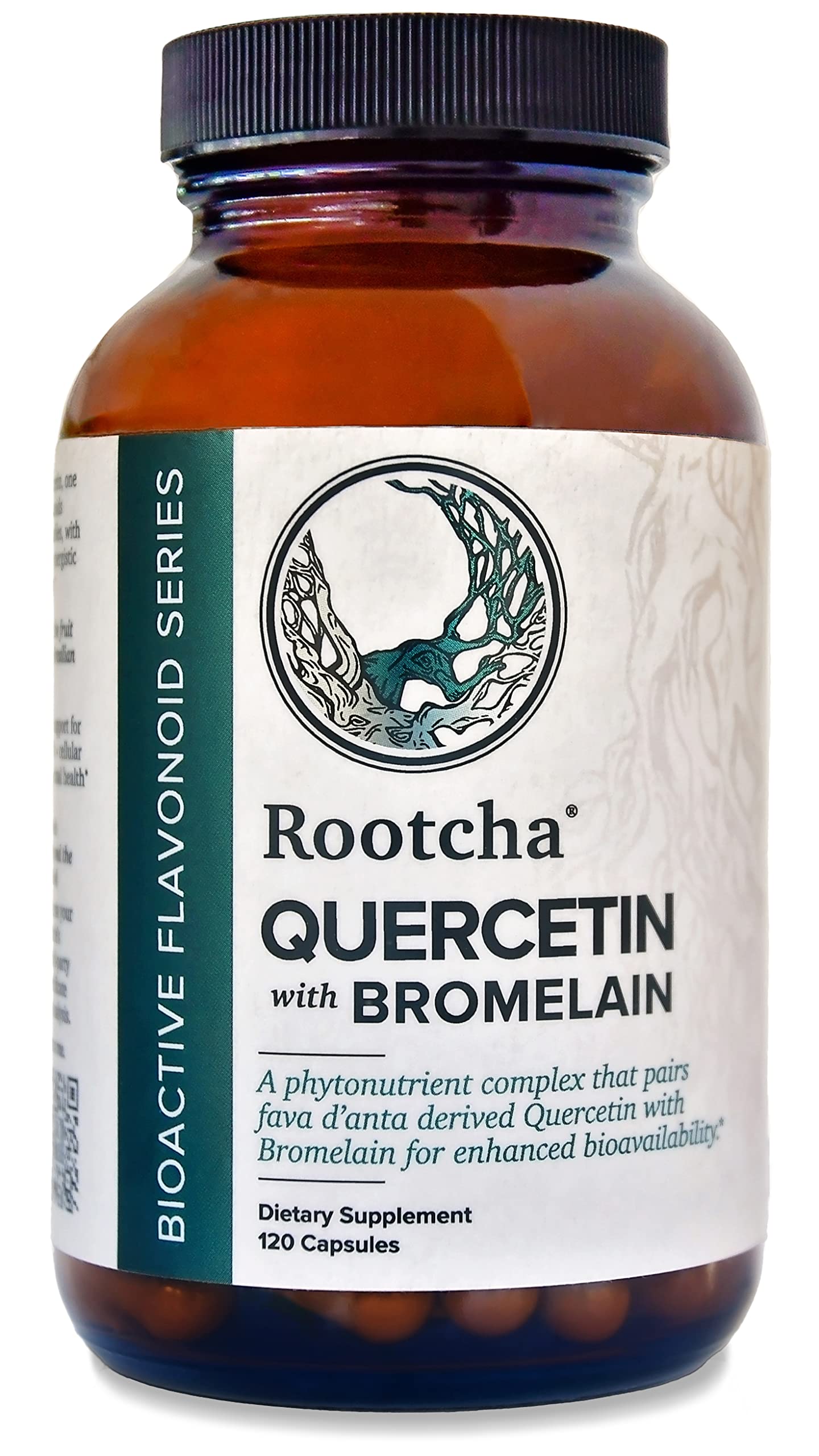 Rootcha Quercetin with Bromelain – 120 Capsules | Bioactive Fava d'anta Quercetin + Bromelain
