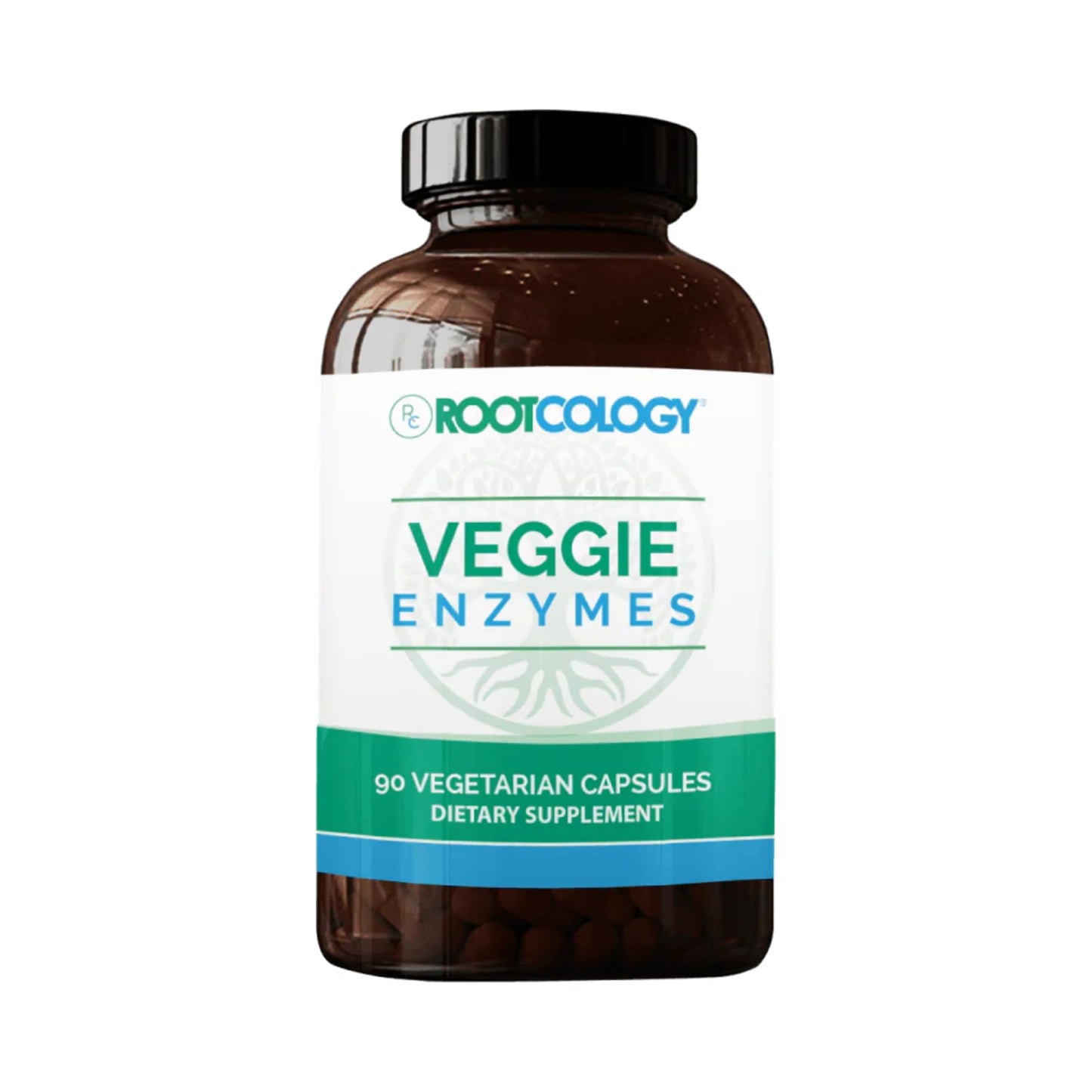 Rootcology by Dr. Izabella Wentz | Veggie Enzymes | 14-Enzyme Blend Formula for Protein, Fat & Carb Digestion | 90 Vegetarian Capsules