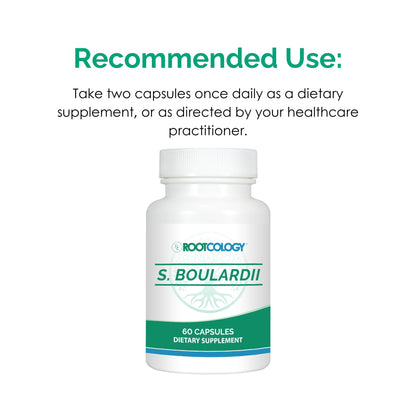 Rootcology by Dr. Izabella Wentz | S. boulardii Probiotic Capsules - Shelf-Stable 10 Billion CFU Saccharomyces | 60 Capsules