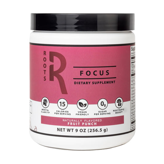 Roots Focus Nootropic Brain Supplement by Silver Star Nutrition – Fruit Punch, 50 Servings BritishVita | Premium UK Vitamins & Wellness Supplements
