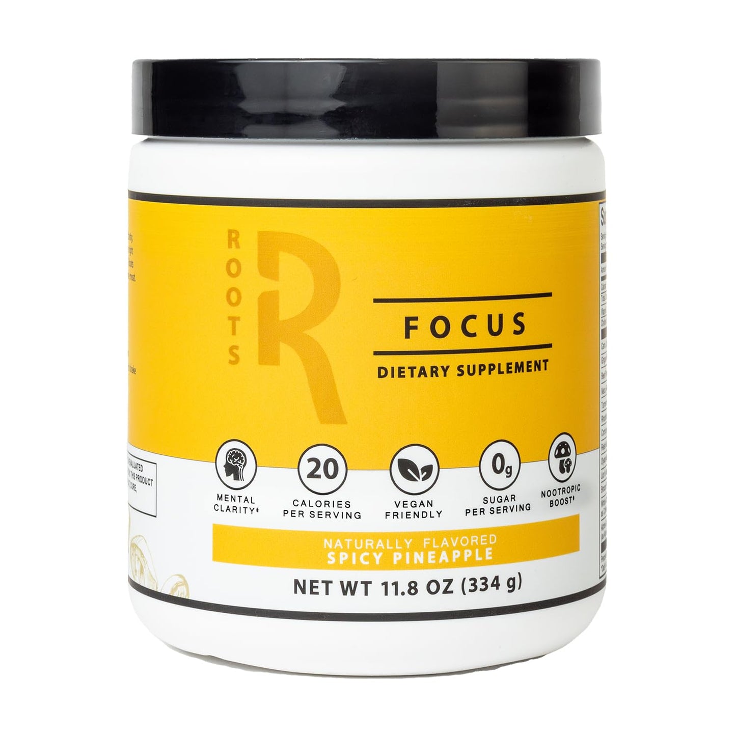 Roots Focus Nootropic Brain Supplement - Spicy Pineapple (50 Servings) | Silver Star Nutrition