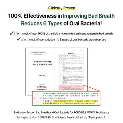 ROROBELL Wawa Toothpaste with Wasabi & Peppermint – Sensitive Teeth & Gum Health | 3.53 fl oz (Pack of 1)