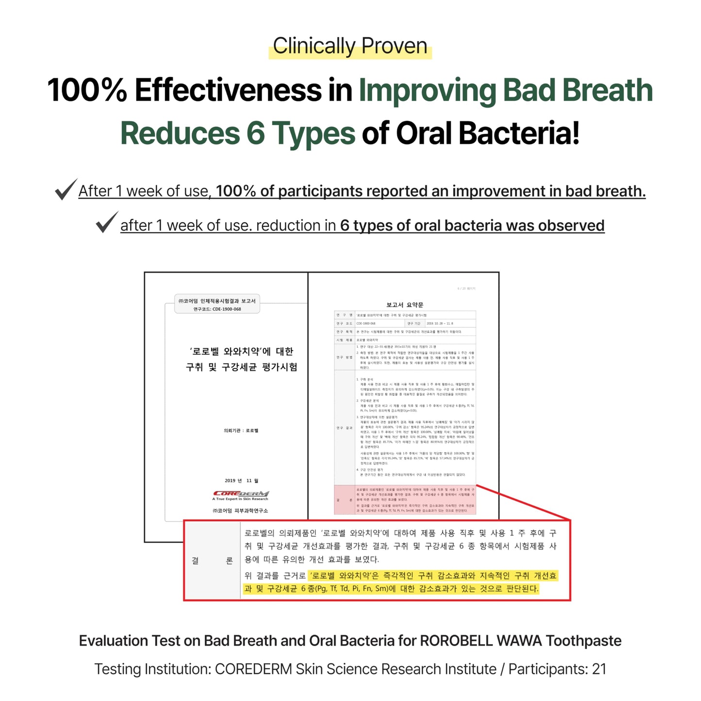 ROROBELL Wawa Toothpaste with Wasabi – Peppermint, Bad Breath, Sensitivity & Gum Health | Pack of 5