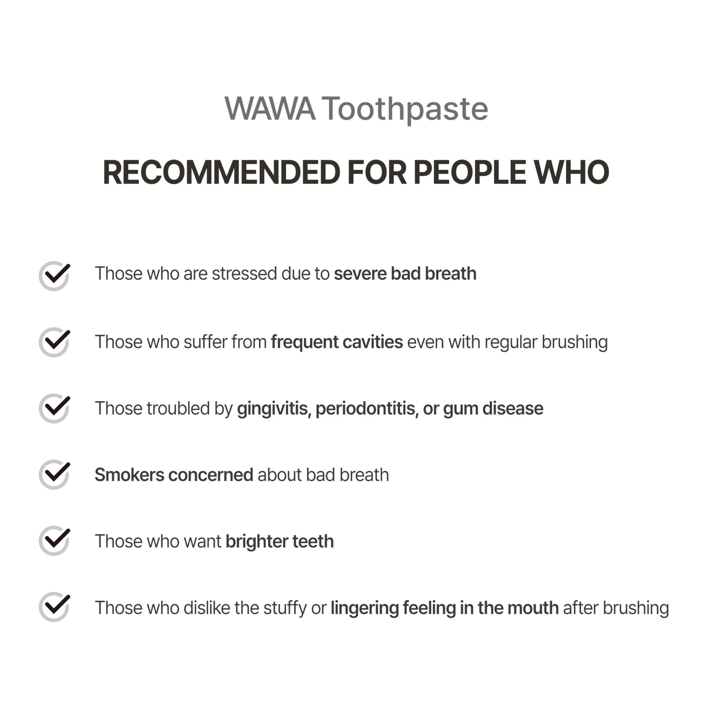 ROROBELL Wawa Toothpaste with Wasabi – Peppermint, Bad Breath, Sensitivity & Gum Health | Pack of 5