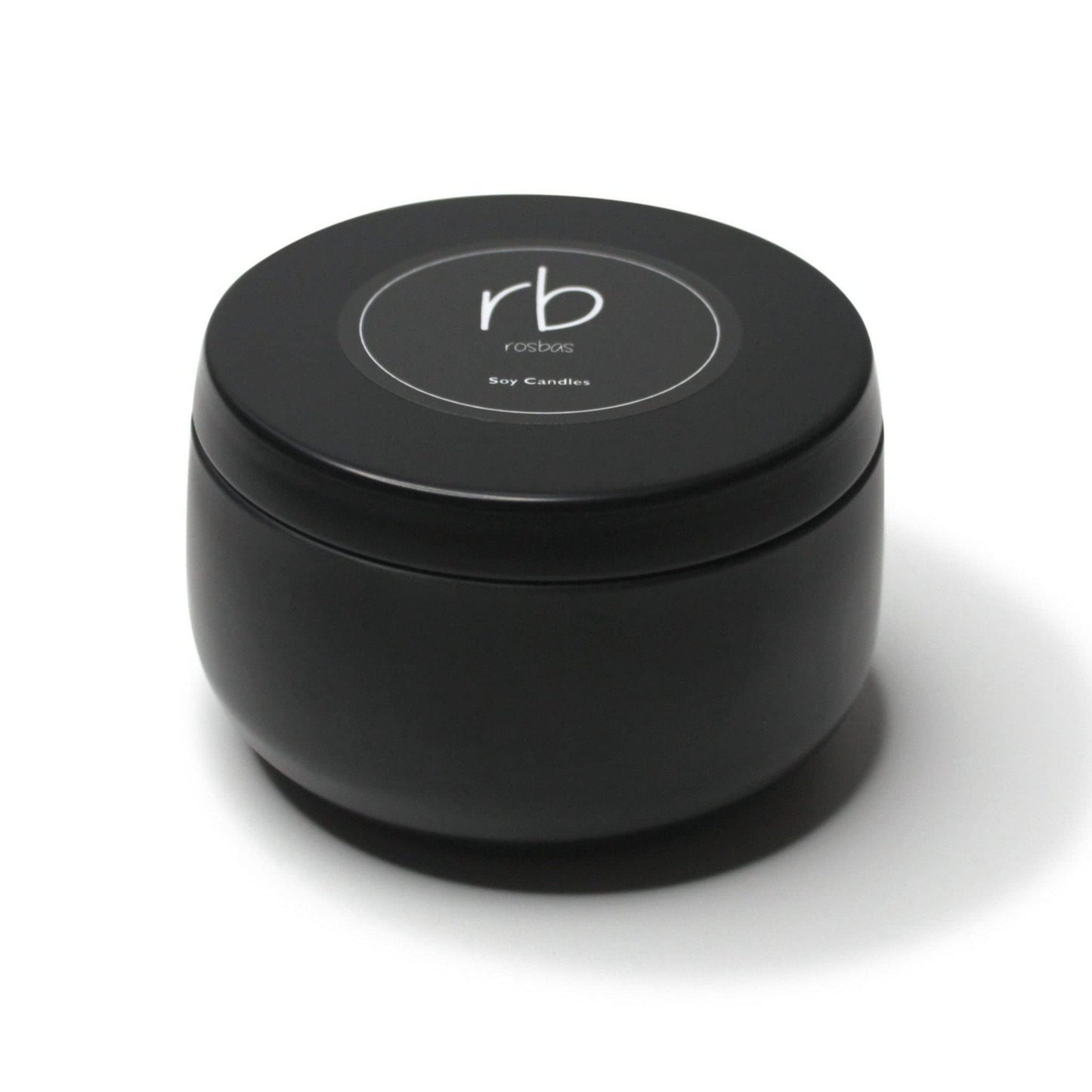 Rosbas Palo Santo Candle | Natural Soy Wax, 6 oz, Black Tin, Handmade in USA