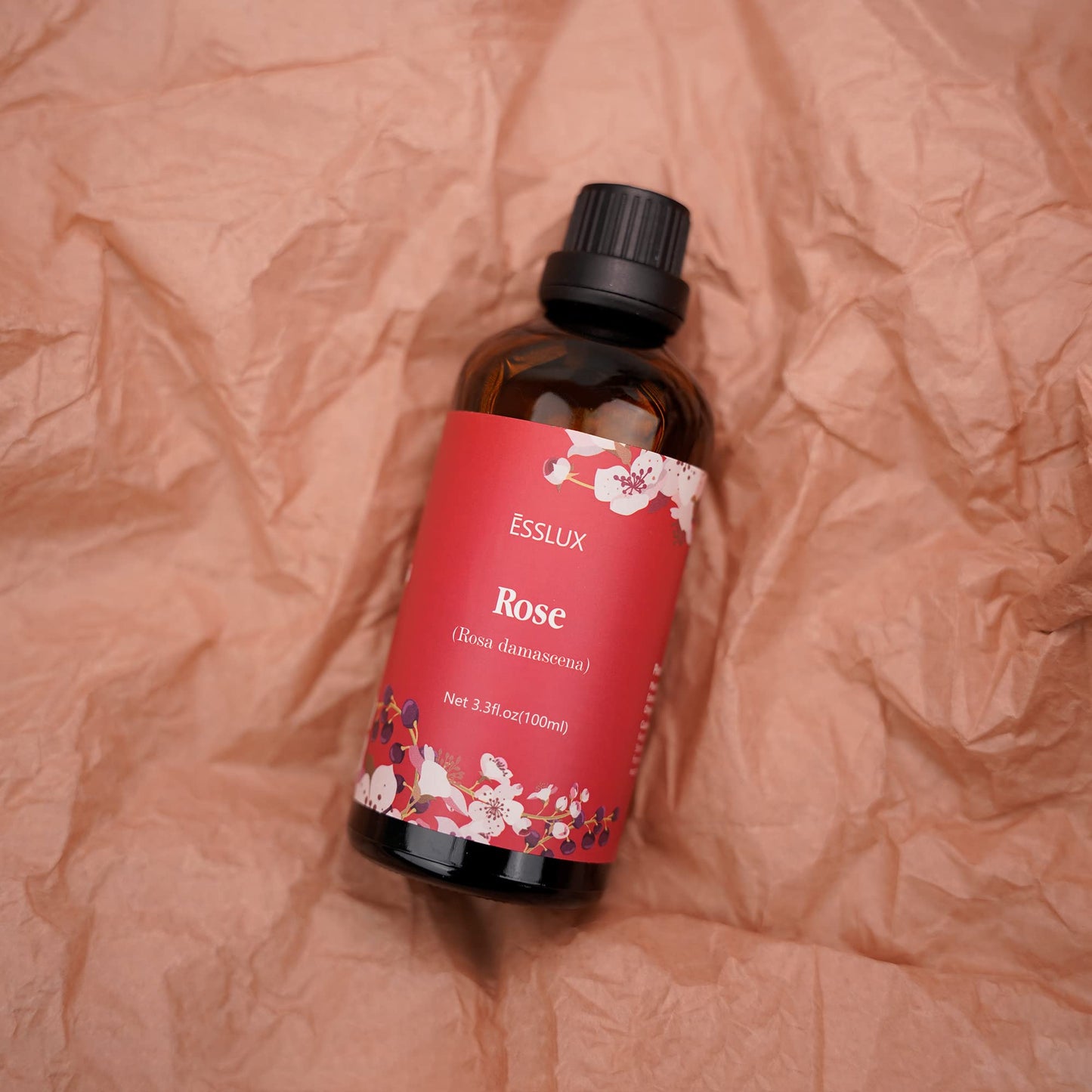 Rose Essential Oil 100ml – ESSLUX Aromatherapy for Diffuser, Massage, Candles