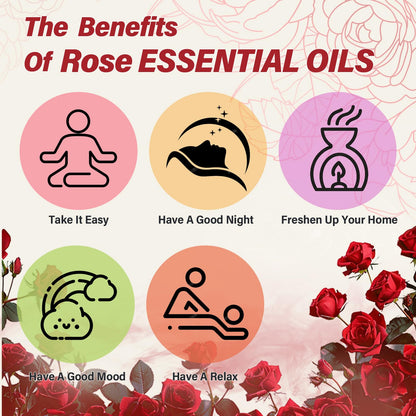 Rose Essential Oil 10ml – Pure Organic Bulgarian Rose for Diffuser