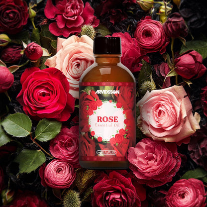 Rose Essential Oil 4 Oz (120ml) - Pure & Natural Fragrance for Diffusers, Aromatherapy, Massage