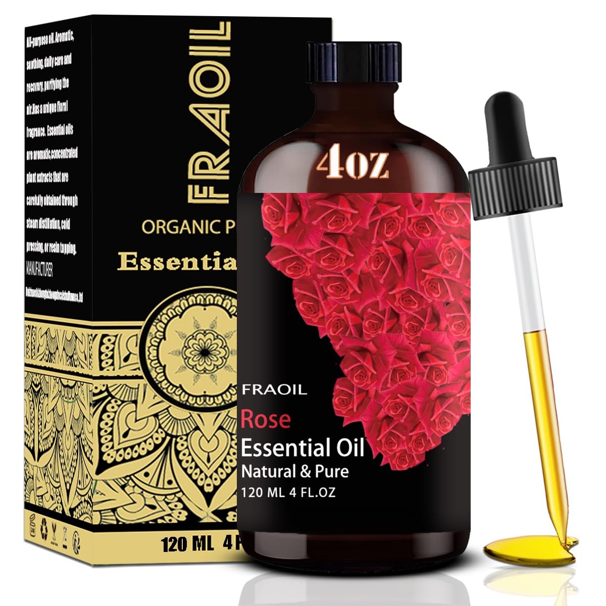 Rose Essential Oil 4 oz (120 ml) for Diffuser & DIY – FRAOIL
