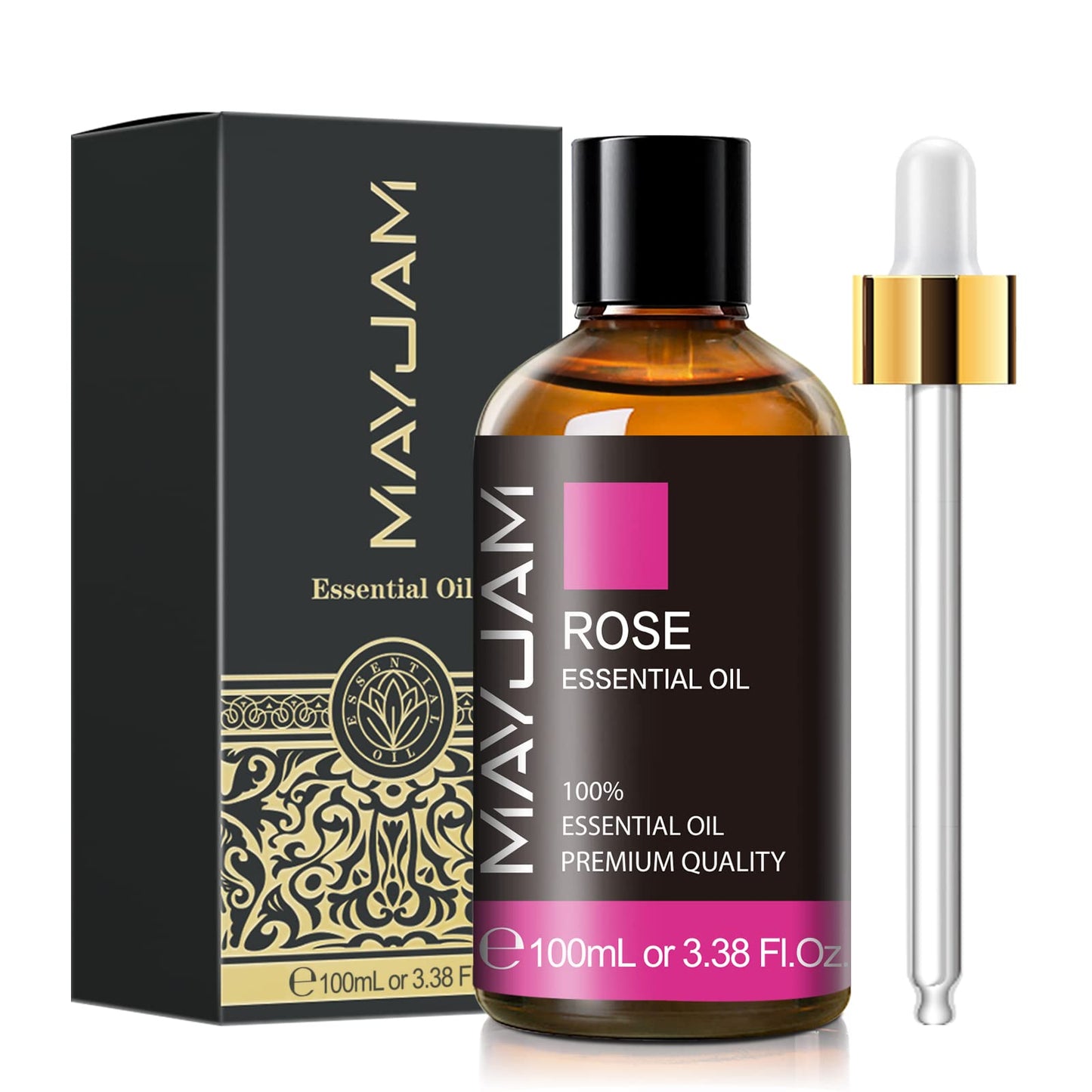 Rose Essential Oil 3.38oz – MAYJAM Premium for Diffusers & DIY