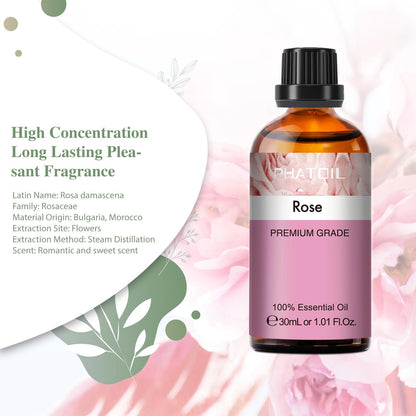 Rose Essential Oil 30ml | PHATOIL Pure Essential Oil for Diffusers & DIY