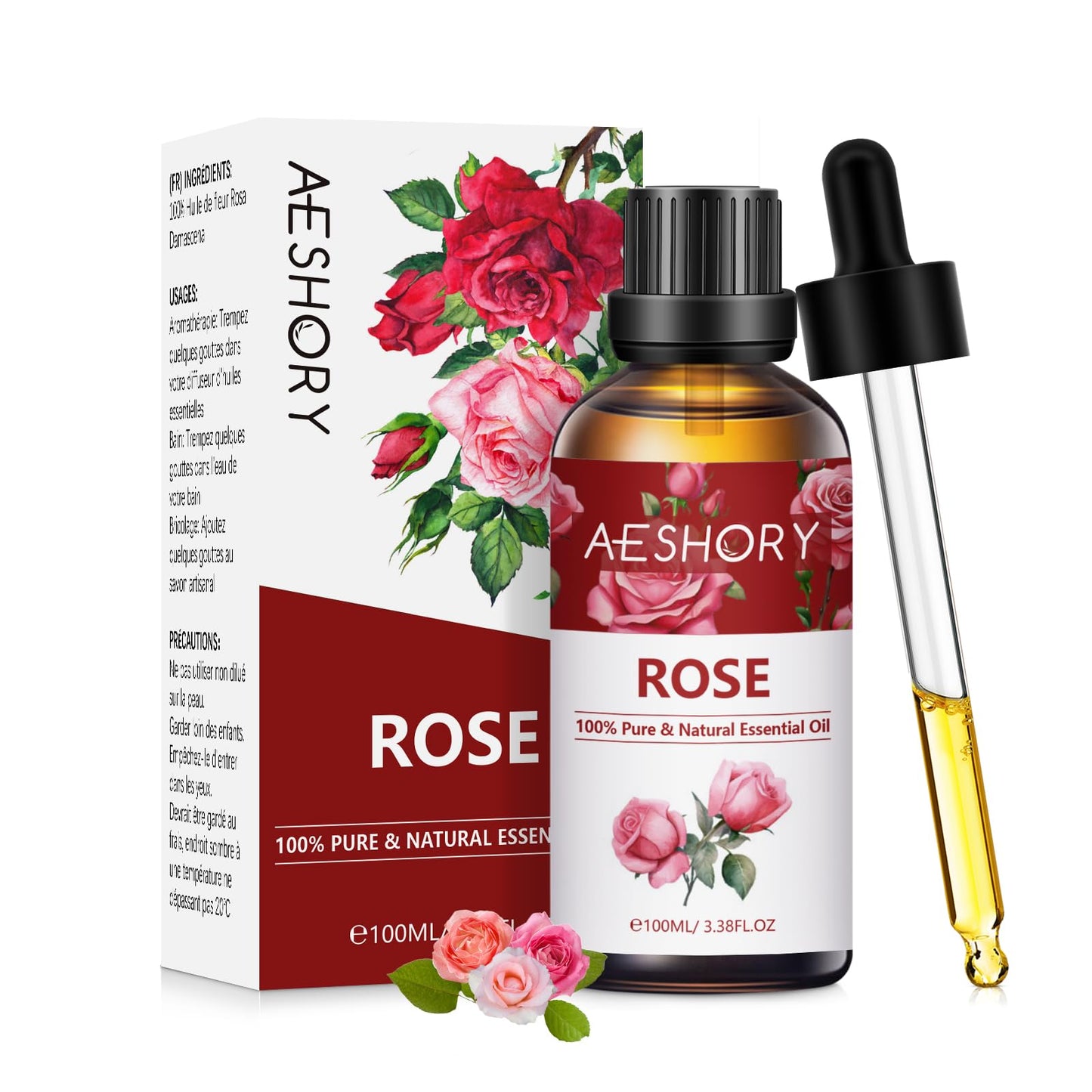 Rose Essential Oils 100ml | Aromatherapy for Diffusers, Massage, Soap & Candle Making