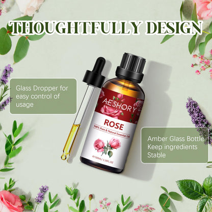 Rose Essential Oils 100ml | Aromatherapy for Diffusers, Massage, Soap & Candle Making