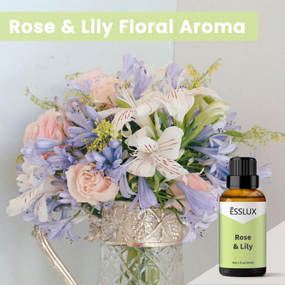 Rose & Lily Fragrance Oil by ESSLUX – Diffuser, Candle, Soap Making, Aromatherapy 1 fl oz