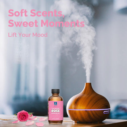 GM Gumili Rose Essential Oil 2 Oz – 100% Pure Rose Oil for Diffuser, Skin, Hair & Massage