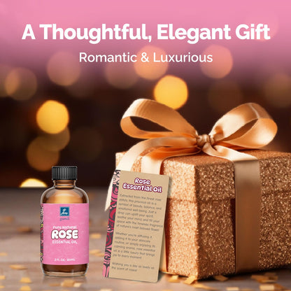 GM Gumili Rose Essential Oil 2 Oz – 100% Pure Rose Oil for Diffuser, Skin, Hair & Massage