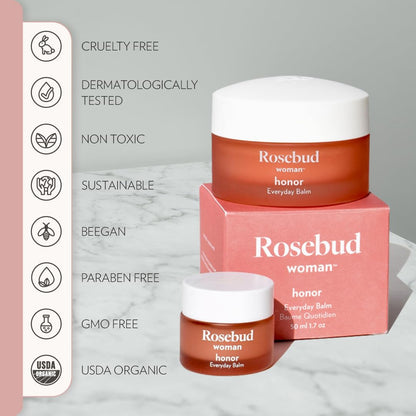 Rosebud Woman Honor Vaginal Moisturizer Balm – Hormone-Free Organic Intimate Hydration