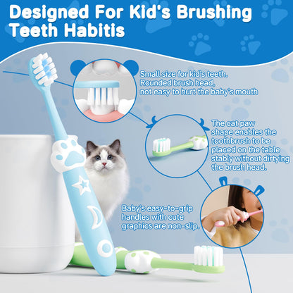 RoseFish 8 Pack Kids Toothbrushes - Extra Soft for Ages 2-8